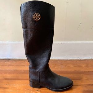 Women’s 7.5 Tory Burch Black Leather Boots
